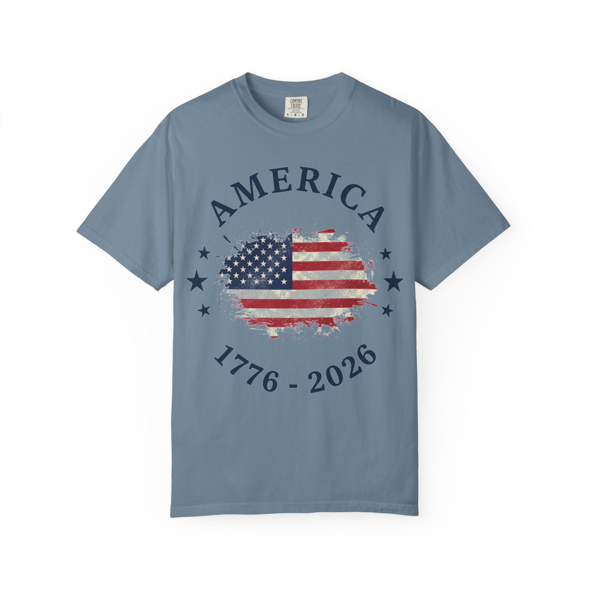 America 1776 2026 Arched Shirt, Vintage Flag Splash Tee, Patriotic Americana Shirt, Independence Day Gift