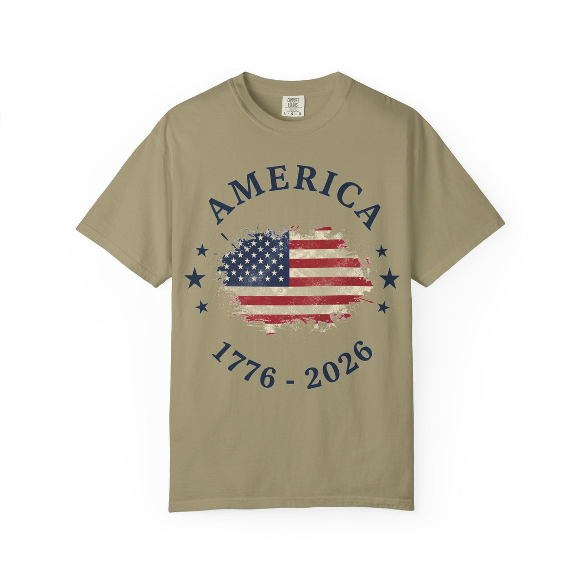 America 1776 2026 Arched Shirt, Vintage Flag Splash Tee, Patriotic Americana Shirt, Independence Day Gift