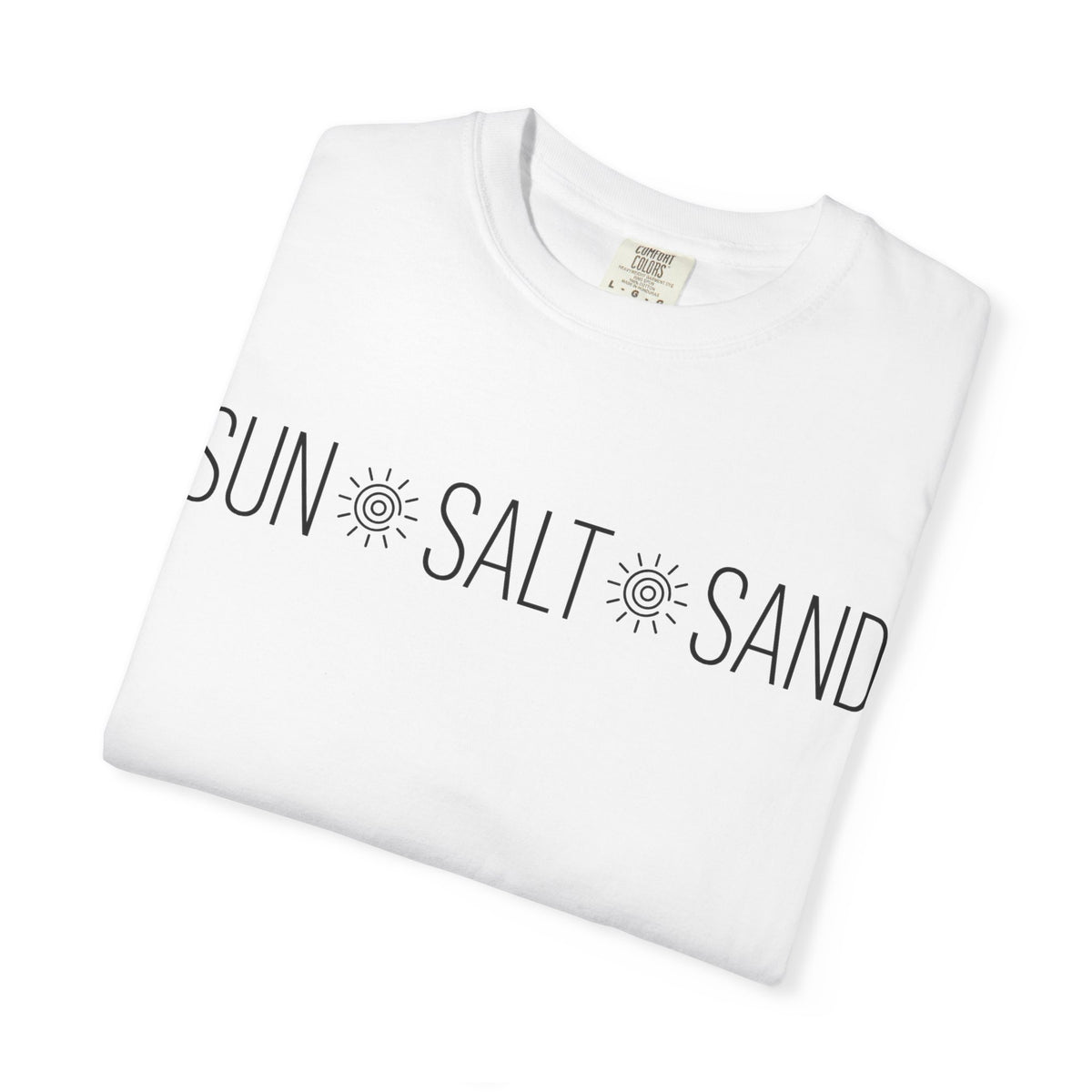 Sun Salt Sand Shirt, Minimal Coastal Typography Tee, Simple Beach Shirt, Summer Gift