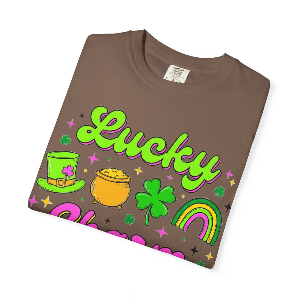 Lucky Charm Shirt, Retro St Patricks Day Doodle Tee, Pot Of Gold Rainbow Shirt, Irish Gift