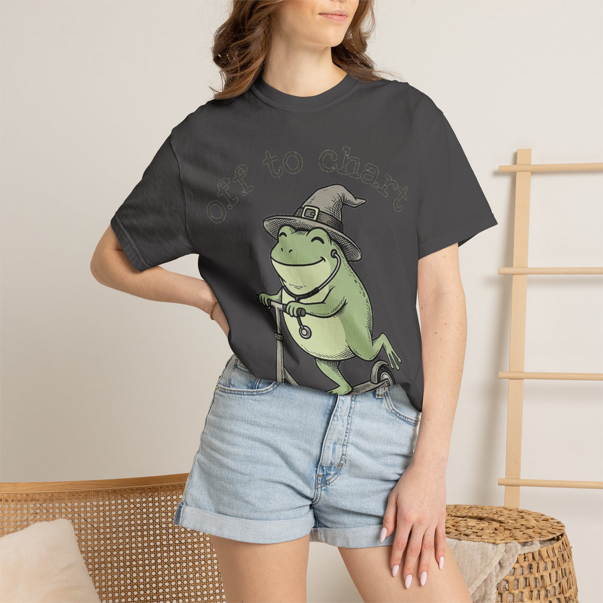 Off To Chart Shirt, Funny Witch Frog Nurse Tee, Charting Nurse Scooter Shirt, RN Gift