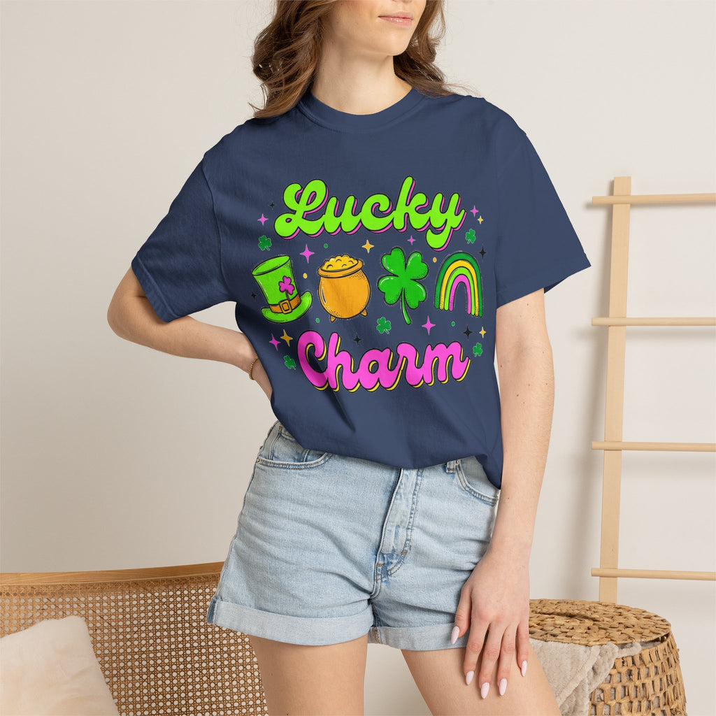 Lucky Charm Shirt, Retro St Patricks Day Doodle Tee, Pot Of Gold Rainbow Shirt, Irish Gift