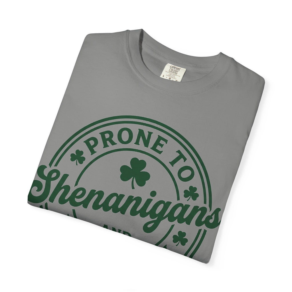 Prone To Shenanigans And Malarkey Bold Shirt, Irish Stamp Badge Tee, Funny St Patricks Shirt, Irish Gift