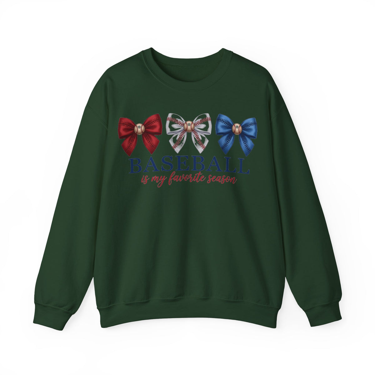 Baseball Is My Favorite Season Sweatshirt, Coquette Baseball Bows Sweatshirt, Baseball Mom Sweatshirt, Game Day Sweatshirt, Softball Mom Gif