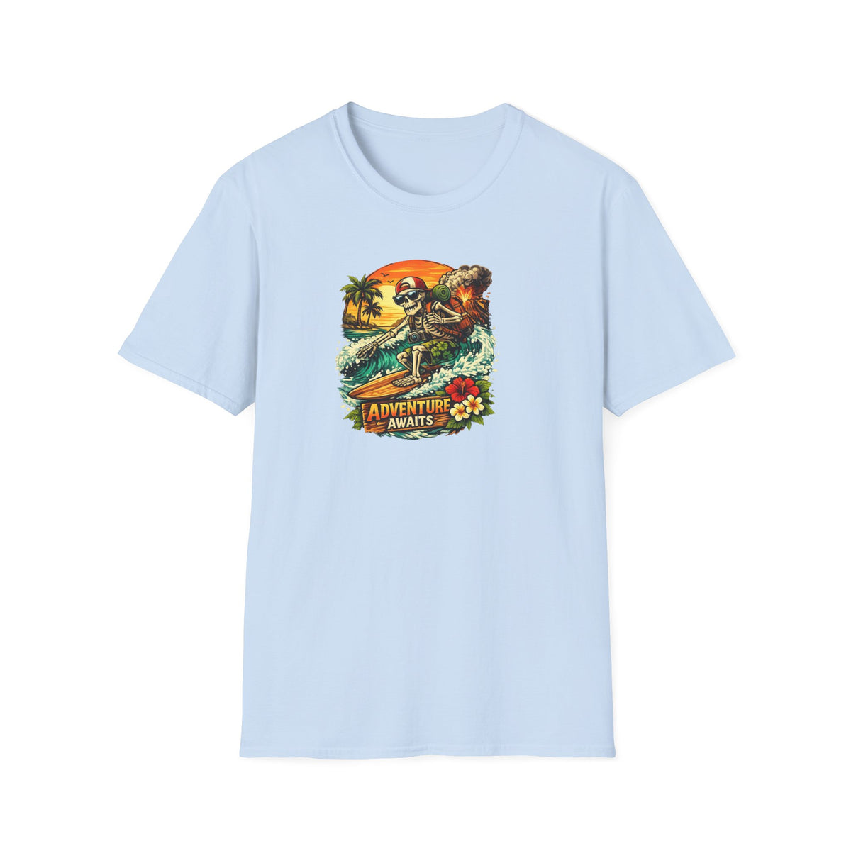 Adventure Awaits Shirt, Retro Dinosaur Outdoor Tee, Explorer Gift