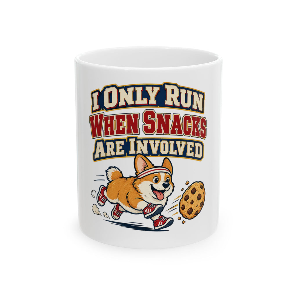 I Only Run When Snacks Are Involved Mug, Funny Gym Lover Gift for Him Her, Workout Christmas Gift, Coffee Mug 11oz 15oz