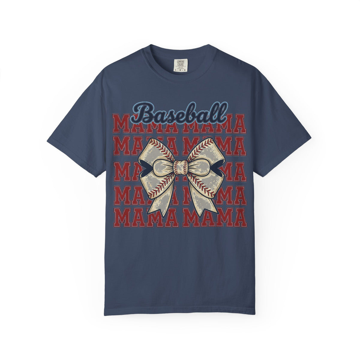 Baseball Mama Big Bow Shirt, Five Row Varsity Mama Tee, Baseball Mom Game Day Shirt, Baseball Mom Gift