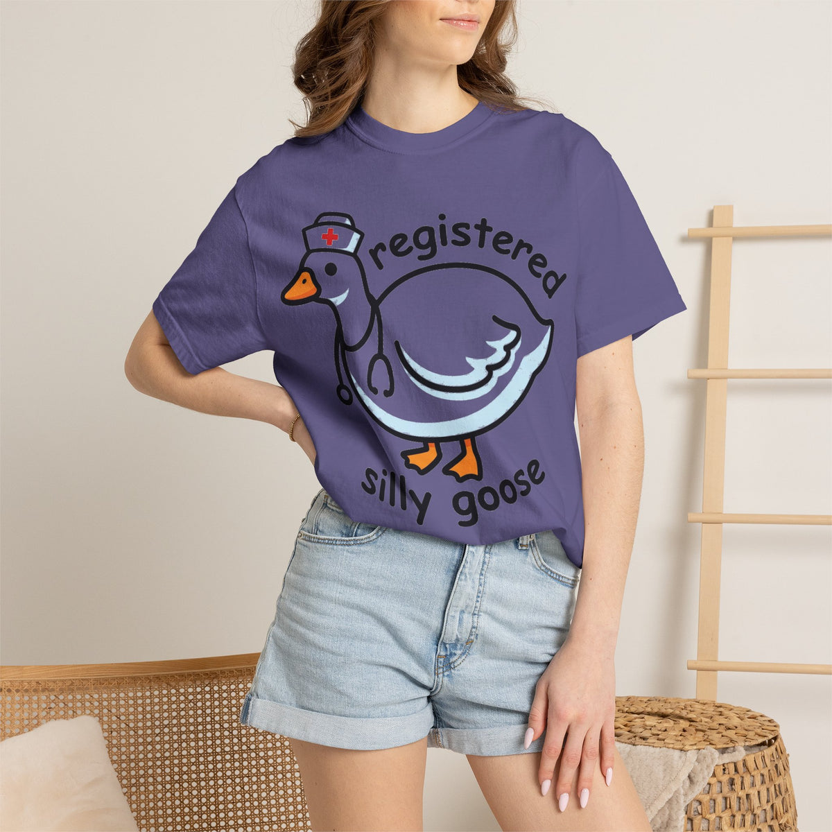 Registered Silly Goose Wide Shirt, Long Neck Nurse Goose Tee, Funny Nurse Shirt, RN Gift