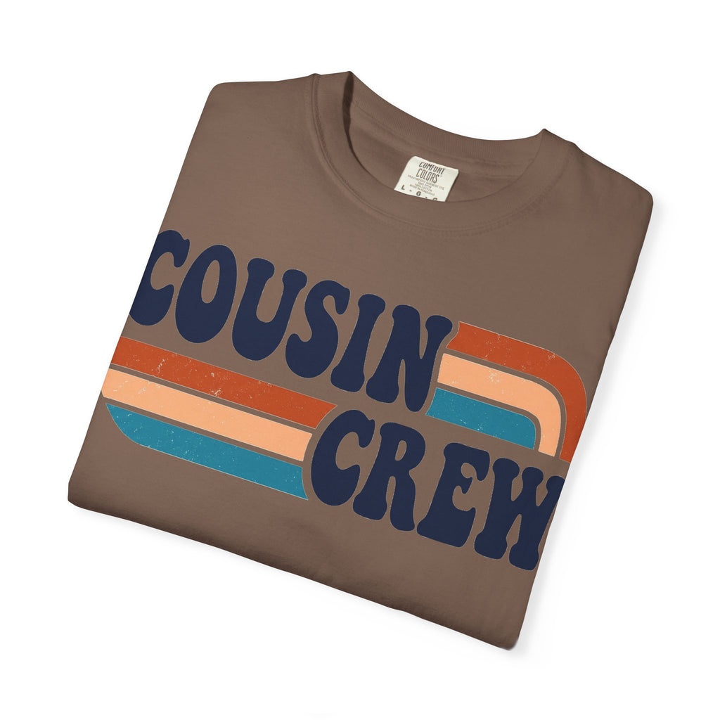 Cousin Crew Rainbow Stripe Shirt, Retro Family Reunion Tee, Matching Cousins Shirt, Family Gift