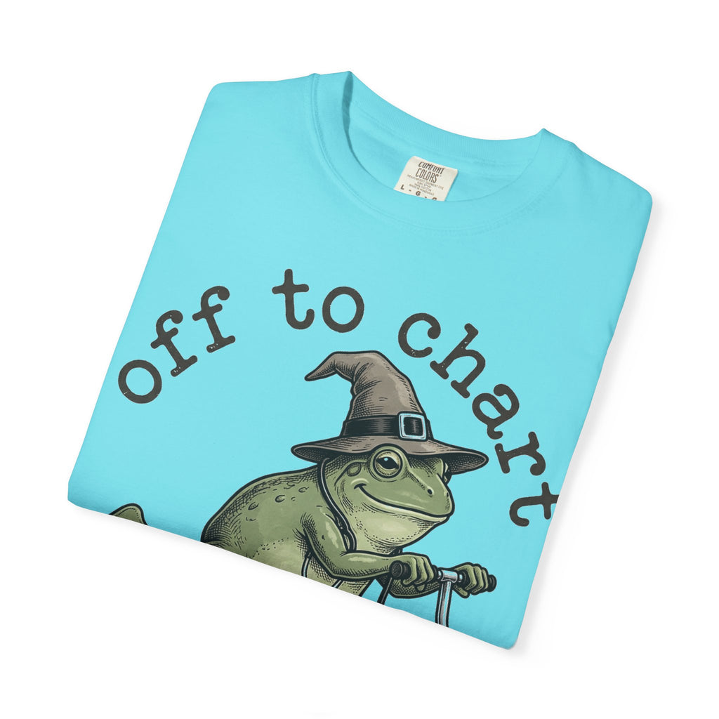 Off To Chart Etched Frog Shirt, Vintage Nurse Frog Scooter Tee, Charting Humor Shirt, RN Gift