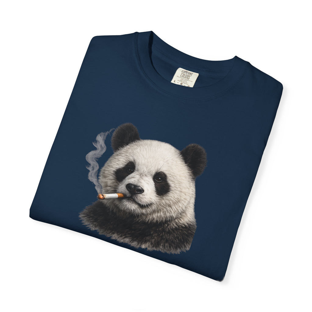 Smoky Panda Tee — Graphic Panda Smoking Design T-Shirt