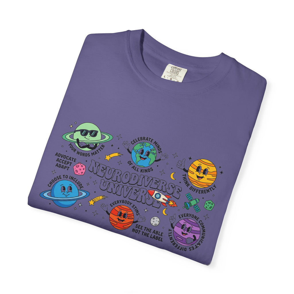 Neurodiverse Universe Wide Shirt, Autism Acceptance Planets Tee, Inclusion Teacher Shirt, SPED Gift