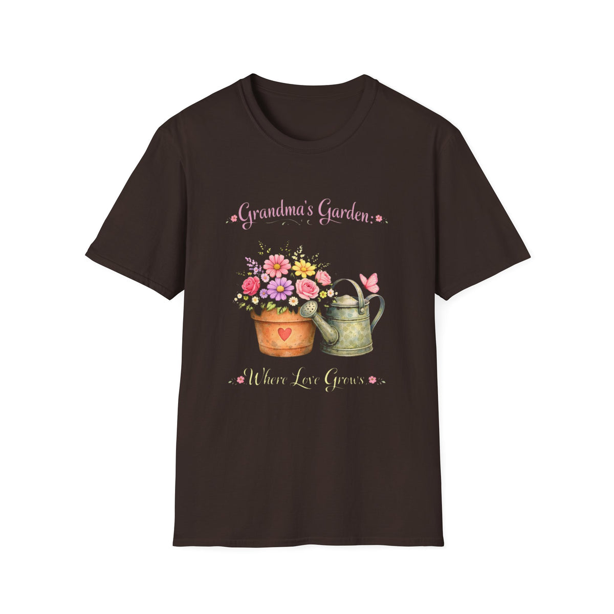 Grandma's Garden T-Shirt — "Where Love Grows" Floral Tee