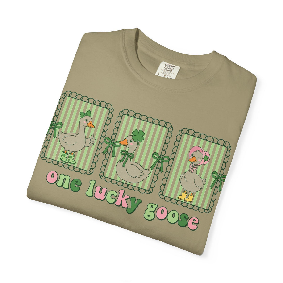 One Lucky Goose Shirt, St Patricks Day Goose Trio Tee, Funny Irish Shirt, Shamrock Gift