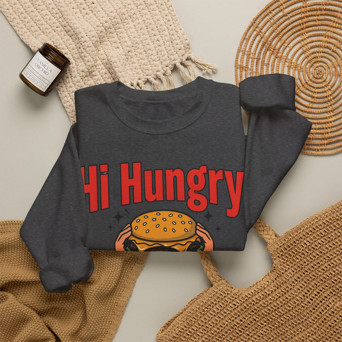 Funny Dad Sweatshirts Hi Hungry I'm Dad | Funny Dad Sweatshirt | Sarcastic Quote Sweatshirt | Gift