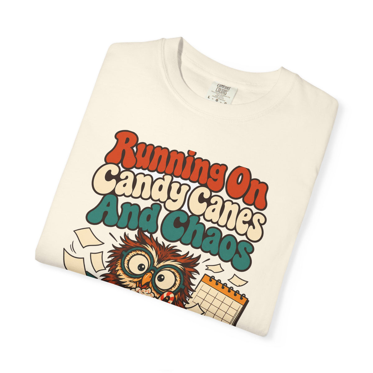 Funny Teacher Christmas Shirt Running On Candy Canes And Chaos Shirt, Funny Teacher Gift, Christmas Gift, Funny Shirt