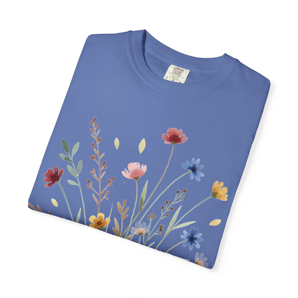 Watercolor Wildflower Bouquet Shirt, Painted Meadow Flowers Tee, Cottagecore Botanical Shirt, Garden Lover Gift