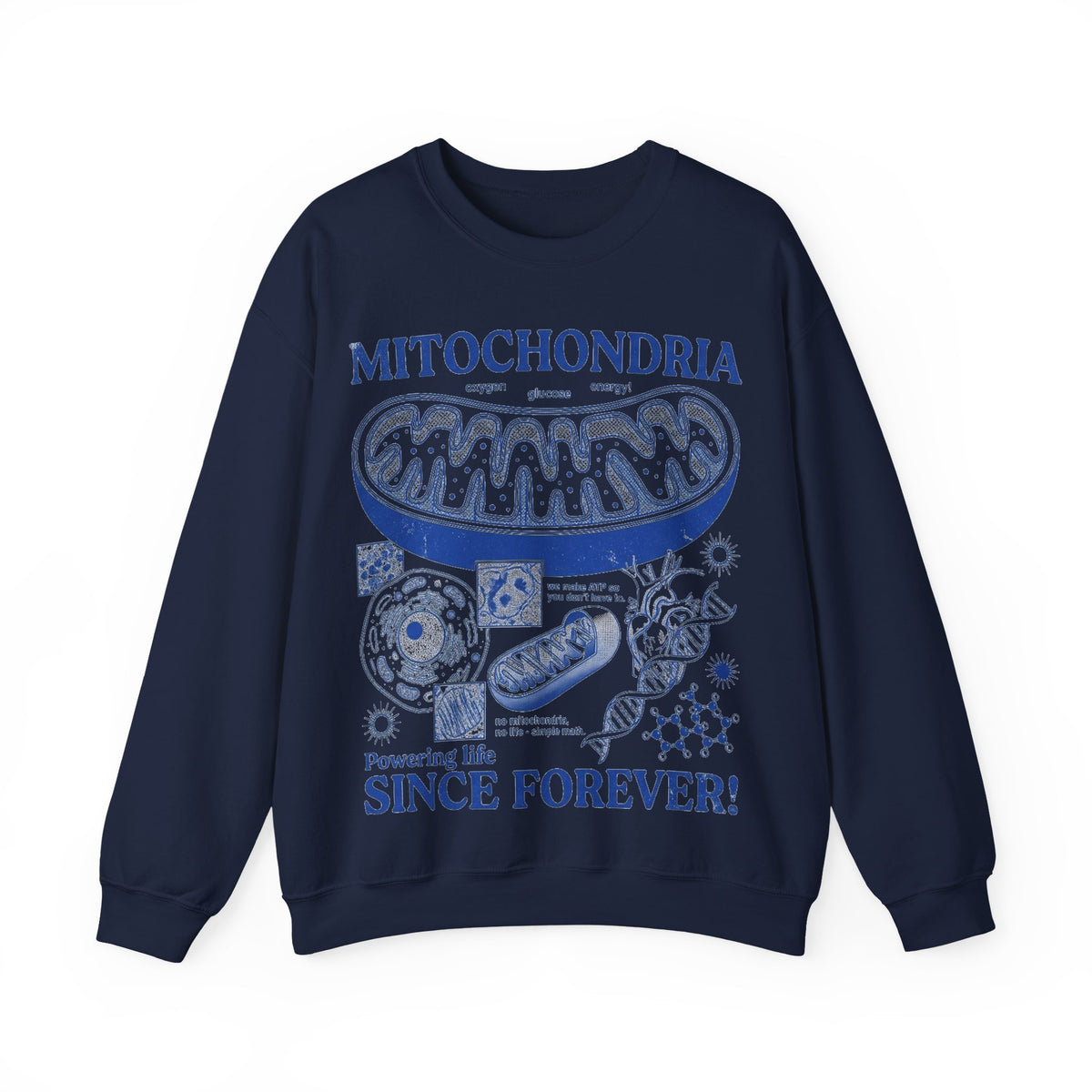 Mitochondria Powering Life Since Forever Sweatshirt, Retro Science Diagram Sweatshirt, Biology Teacher Gift, Science Nerd Sweatshirt, Cell B