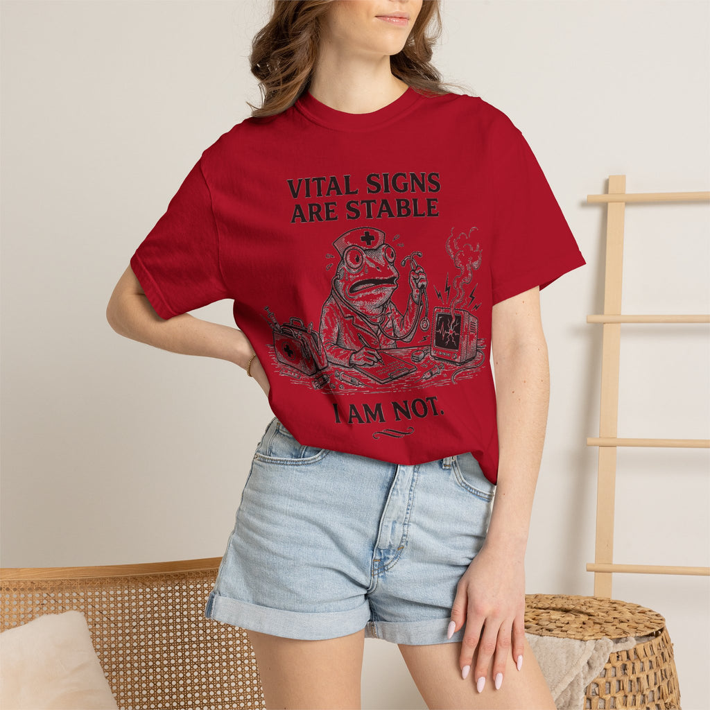 Vital Signs Are Stable I Am Not Shirt, Funny Nurse Frog Tee, Burnt Out RN Shirt, Night Shift Gift