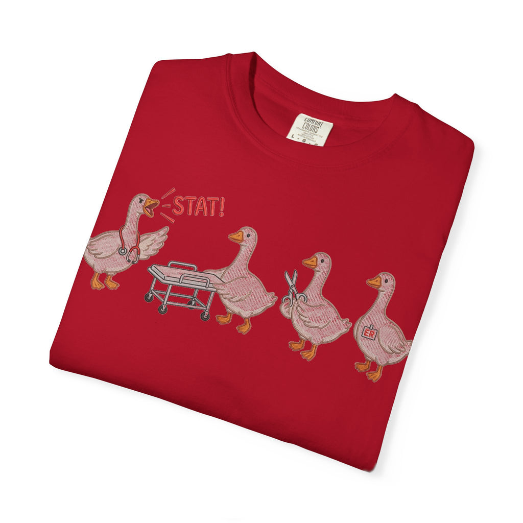 Nurse Goose Squad Stat Shirt, Funny ER Geese Tee, Night Shift Nurse Shirt, RN Team Gift