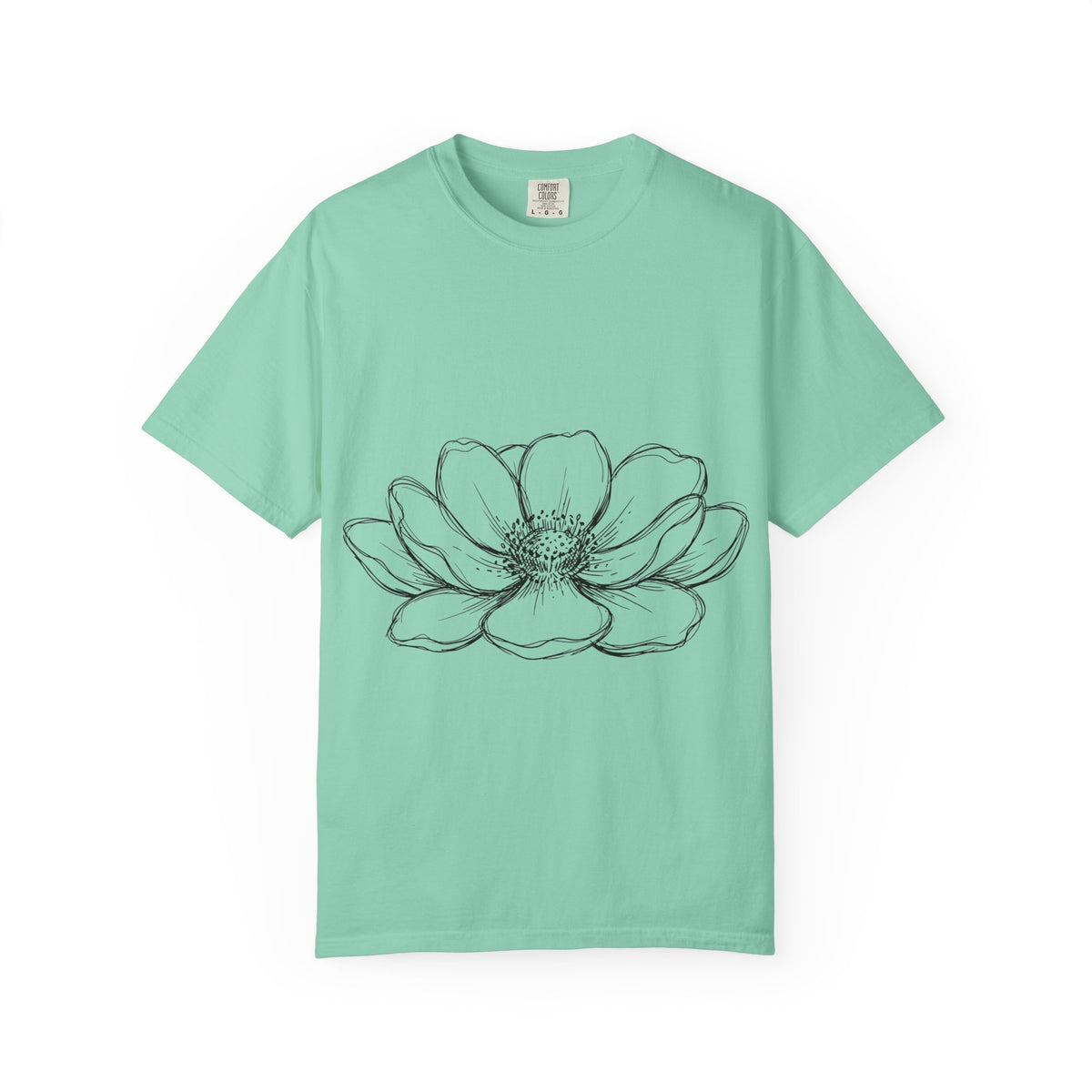 Anemone Flower Line Art Shirt, Minimal Botanical Drawing Tee, Single Bloom Shirt, Plant Lover Gift