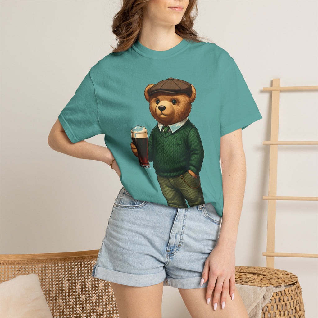 Irish Teddy Bear Pint Shirt, Shamrock Sweater Bear Tee, St Patricks Day Pub Shirt, Irish Gift