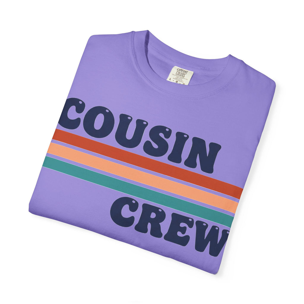 Cousin Crew Stacked Stripe Shirt, Vintage Stripe Family Tee, Matching Cousin Shirt, Reunion Gift