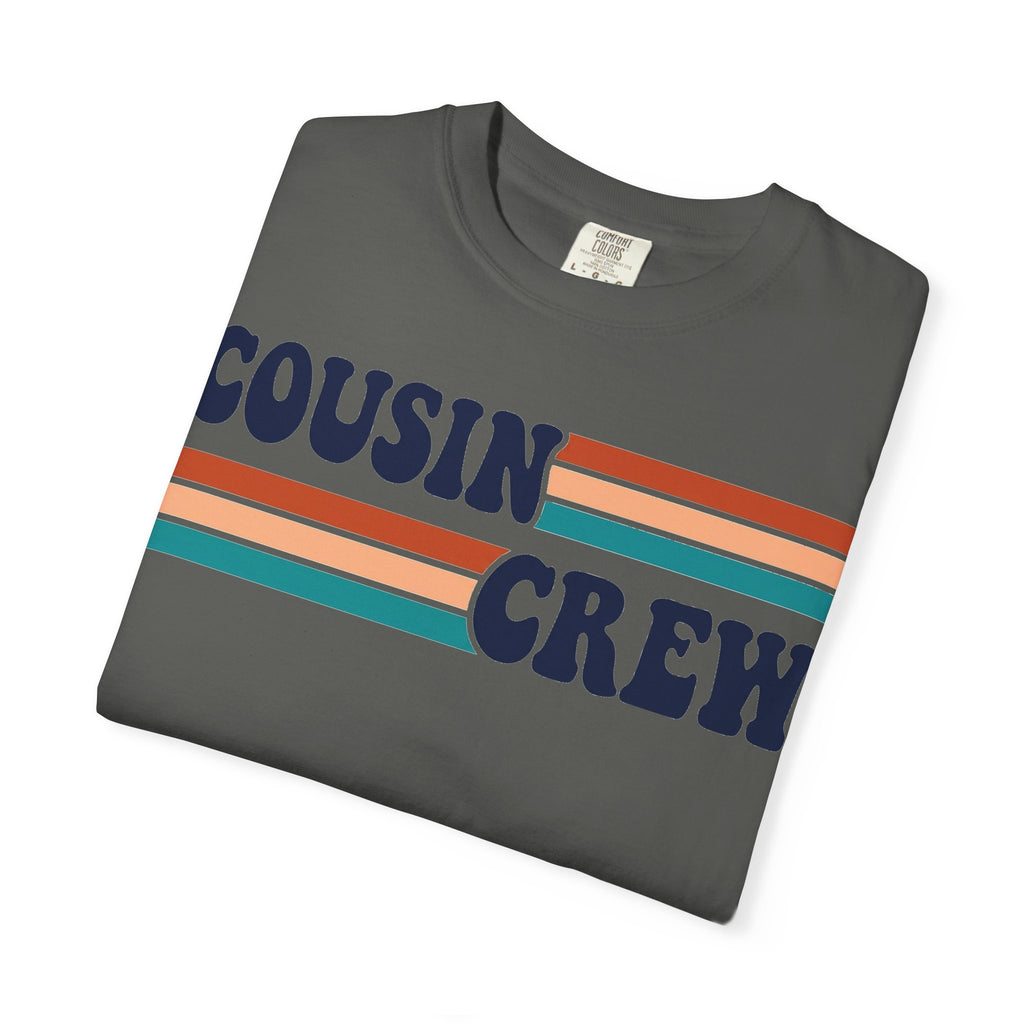 Cousin Crew Retro Stripe Shirt, Vintage Matching Family Tee, Cousin Reunion Shirt, Family Gift