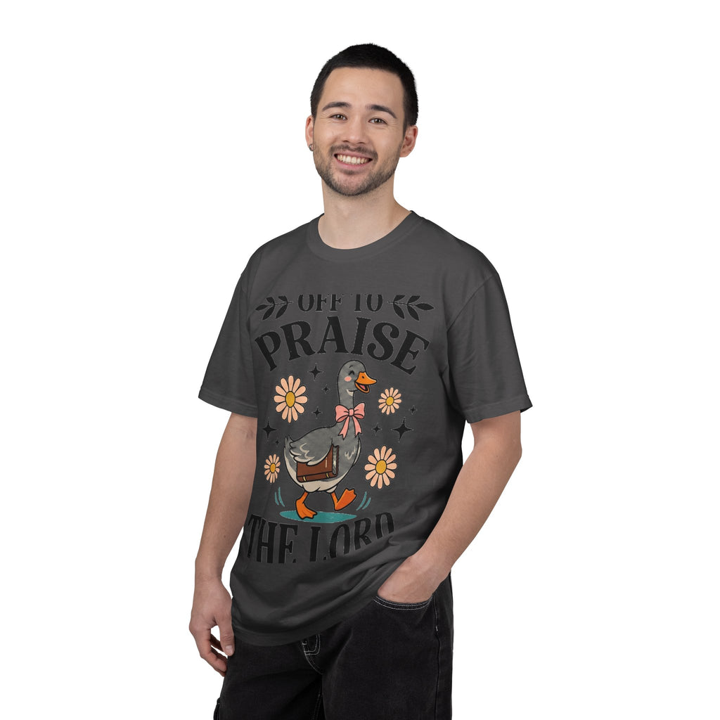 Off To Praise The Lord Shirt, Funny Christian Goose Tee, Daisy Church Shirt, Faith Gift