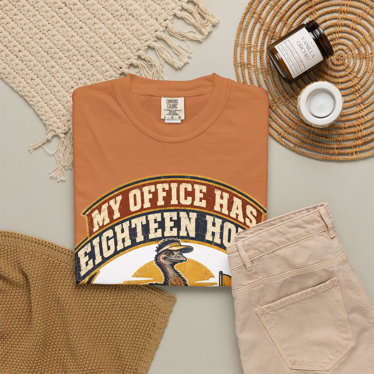 Funny Retirement Shirt My Office Has Eighteen Holes, Retirement Gift Tee, Comfort Colors Graphic Shirt