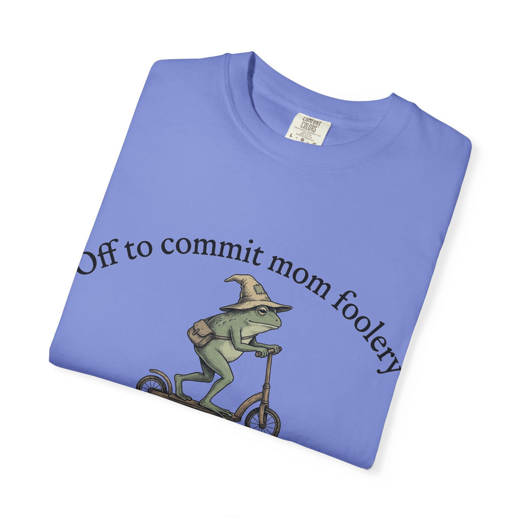 Off To Commit Mom Foolery Shirt, Funny Witch Frog Scooter Tee, Sarcastic Mom Shirt, Mom Humor Gift