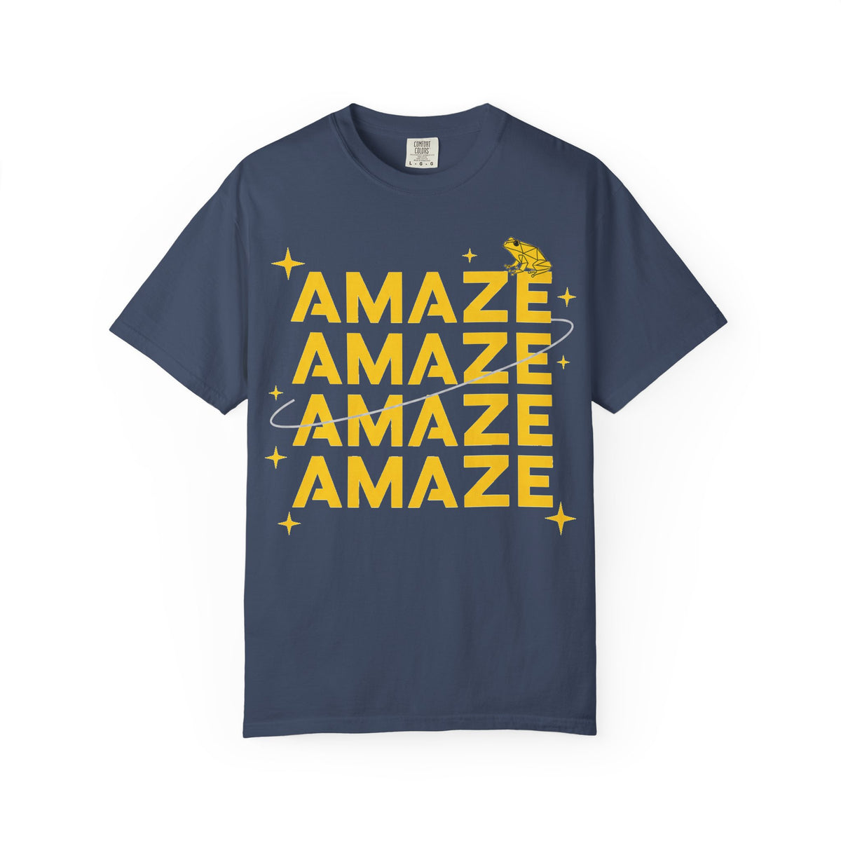 Amaze Amaze Amaze Amaze Shirt, Four Line Retro Type Tee, Frog Sparkle Graphic Shirt, Trendy Gift