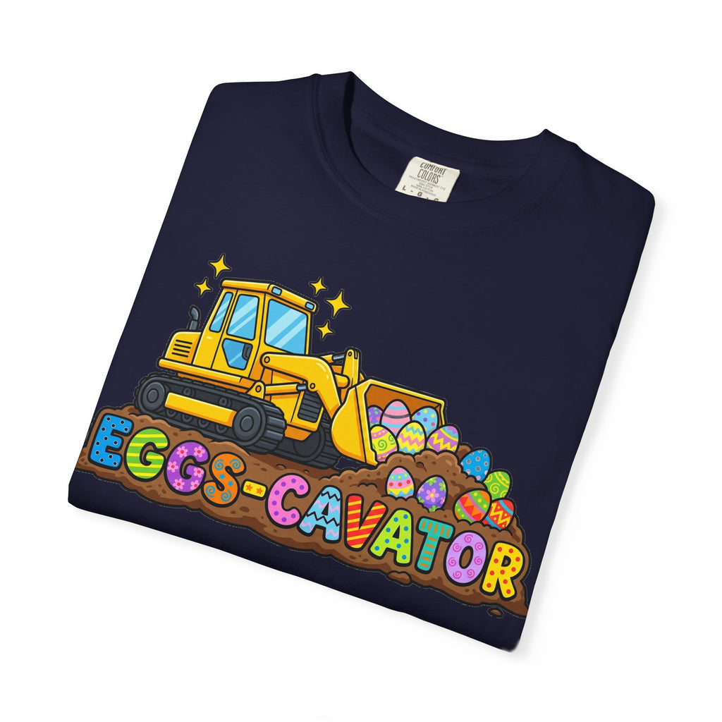 Eggs-Cavator Shirt, Funny Easter Digger Tee, Construction Easter Egg Shirt, Toddler Boy Easter Gift