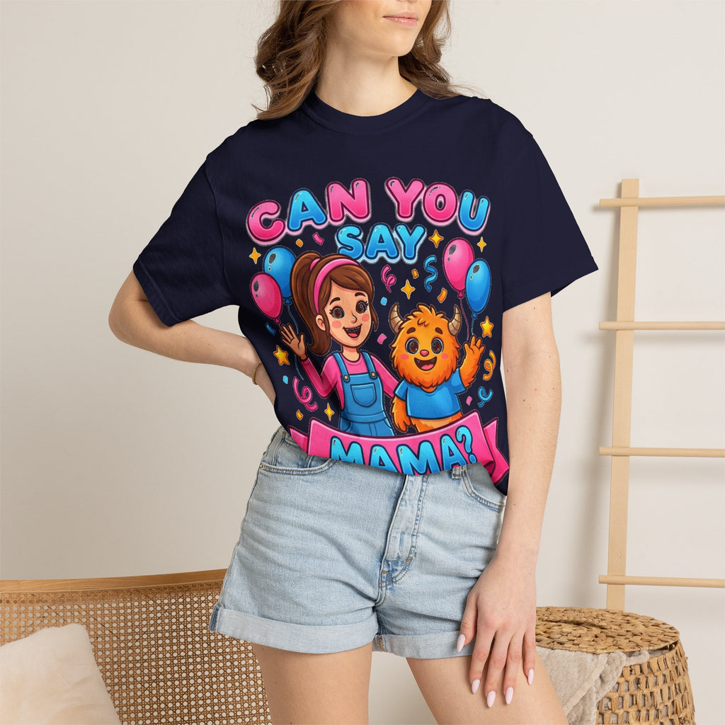 Can You Say Mama Shirt, Funny First Word Tee, Cute Monster Birthday Shirt, New Mom Gift