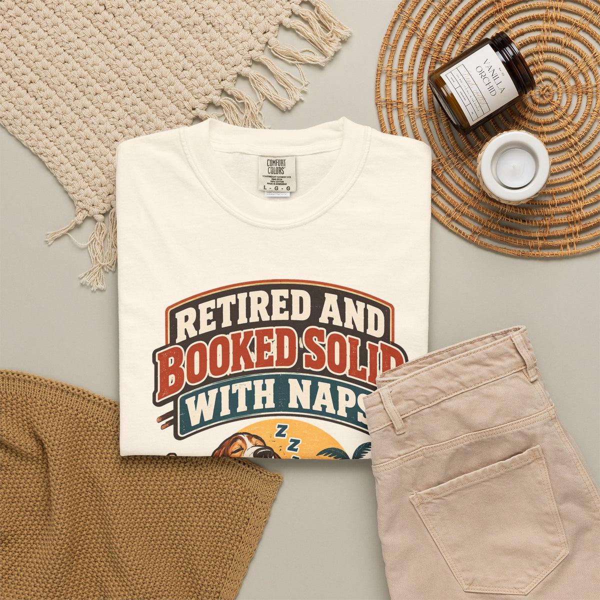 Funny Retirement Shirt Retired And Booked Solid With Naps | Vintage Badge Shirt | Retirement Gift For Him Her