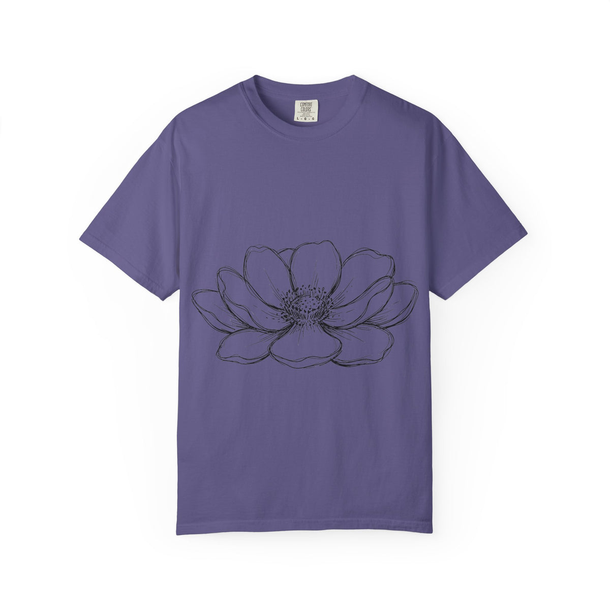 Anemone Flower Line Art Shirt, Minimal Botanical Drawing Tee, Single Bloom Shirt, Plant Lover Gift