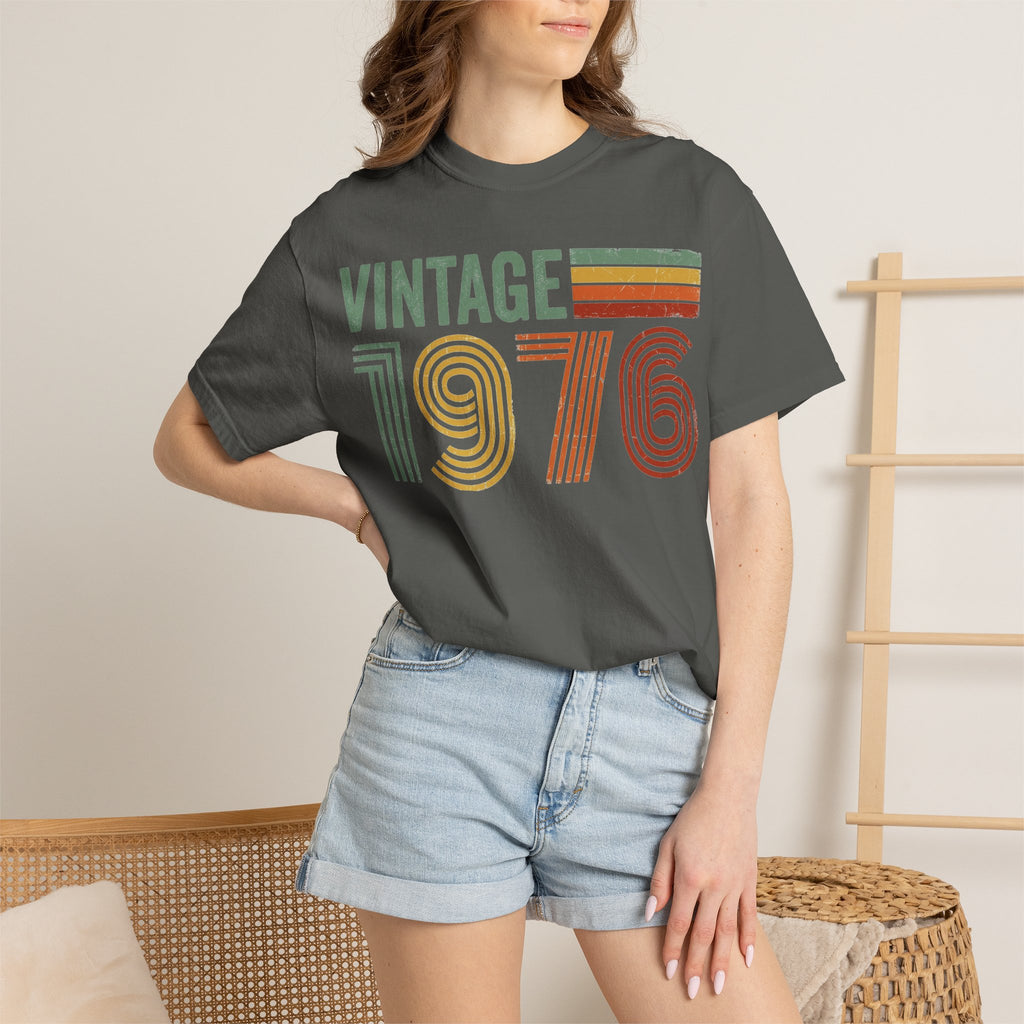 Vintage 1976 Shirt, Retro Stripe 50th Birthday Tee, Born In 1976 Shirt, Birthday Gift