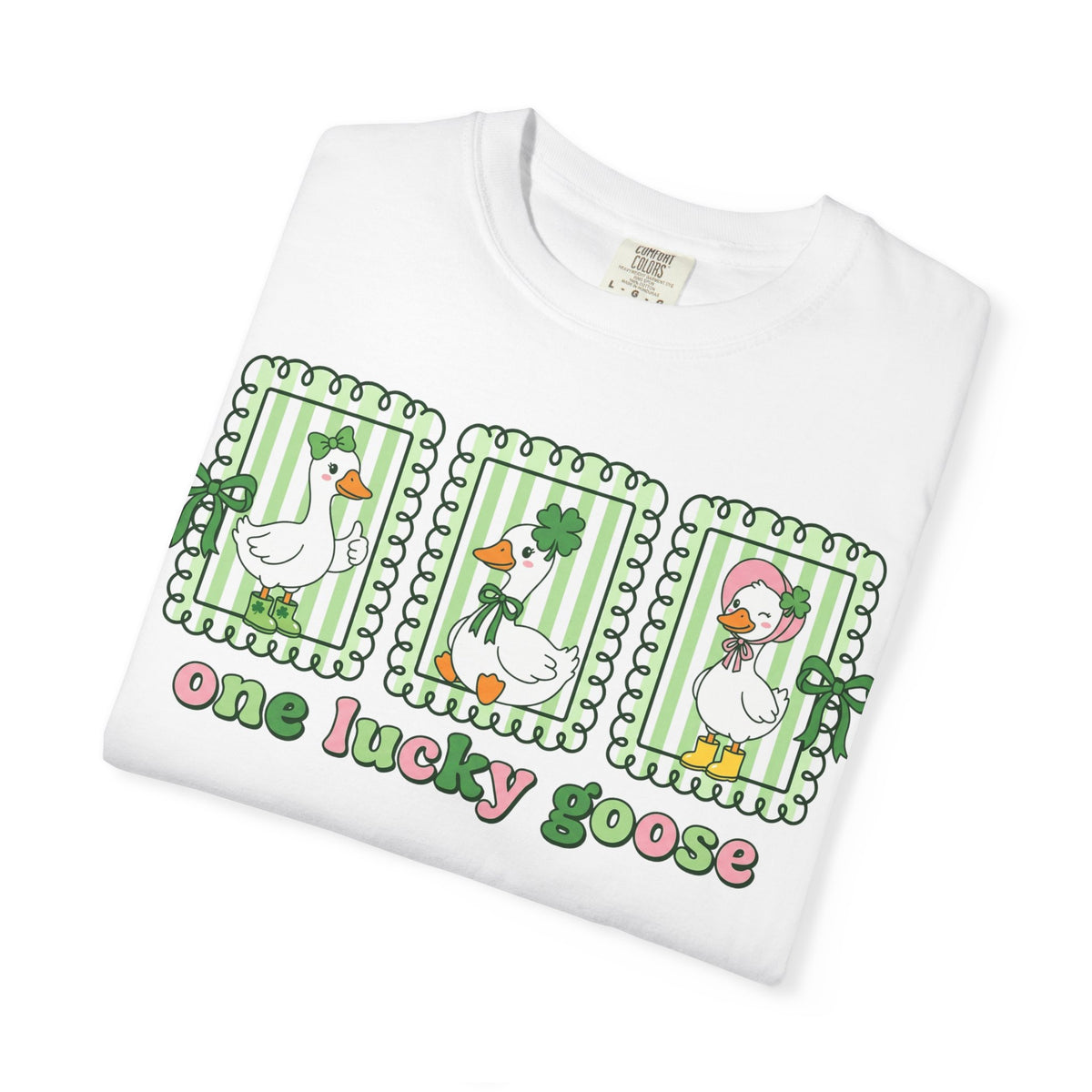 One Lucky Goose Framed Panels Shirt, Irish Goose Trio Tee, St Patricks Day Shirt, Funny Gift