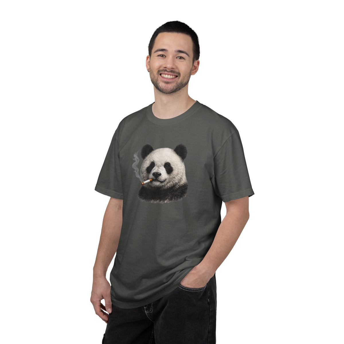 Smoky Panda Tee — Graphic Panda Smoking Design T-Shirt