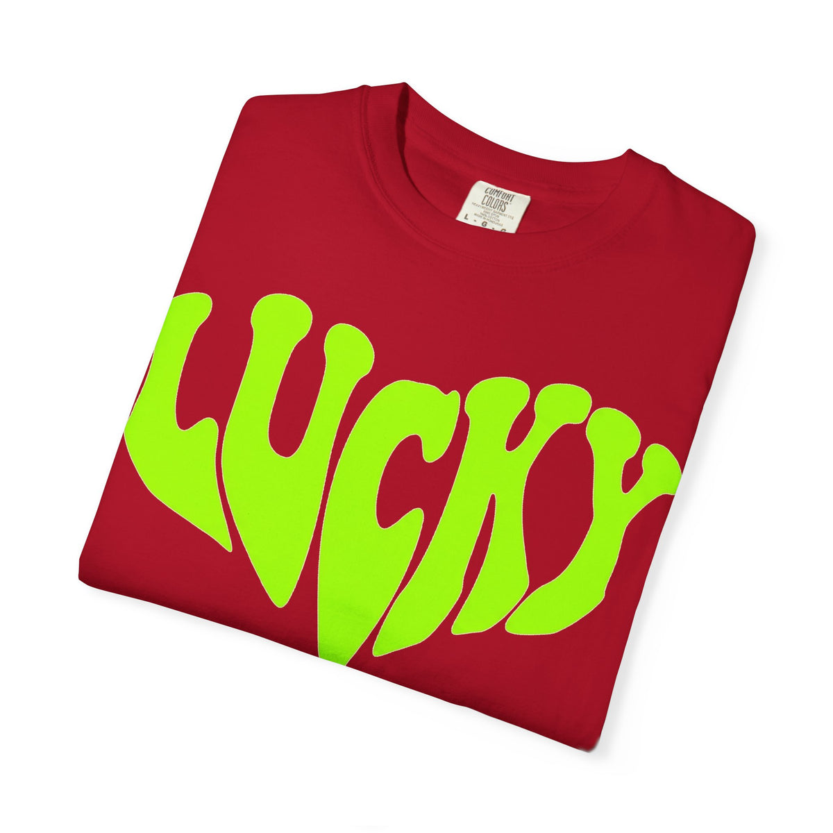 Lucky Melting Letters Shirt, Neon Green Trippy Tee, Psychedelic St Patricks Shirt, Festival Gift