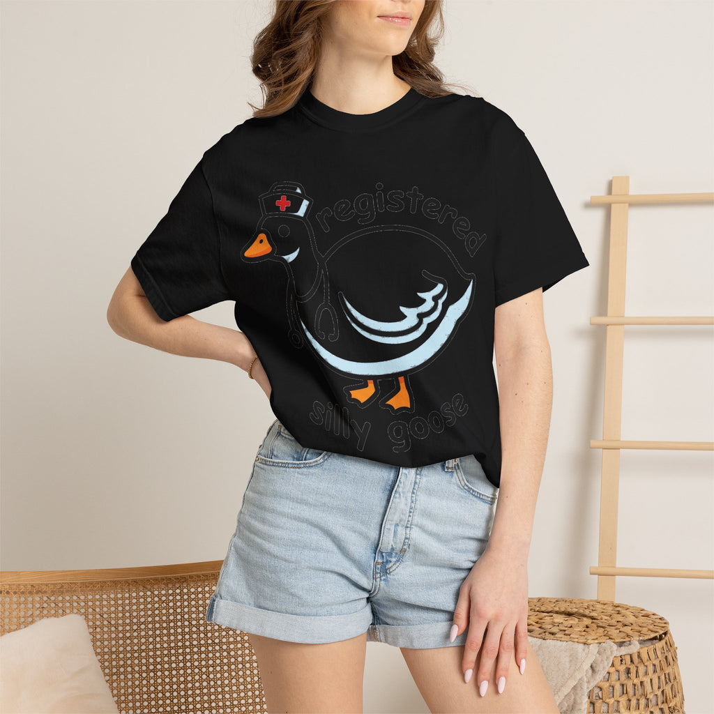 Registered Silly Goose Wide Shirt, Long Neck Nurse Goose Tee, Funny Nurse Shirt, RN Gift