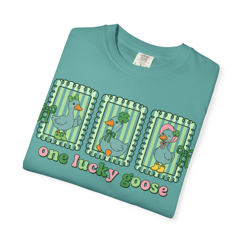 One Lucky Goose Framed Panels Shirt, Irish Goose Trio Tee, St Patricks Day Shirt, Funny Gift