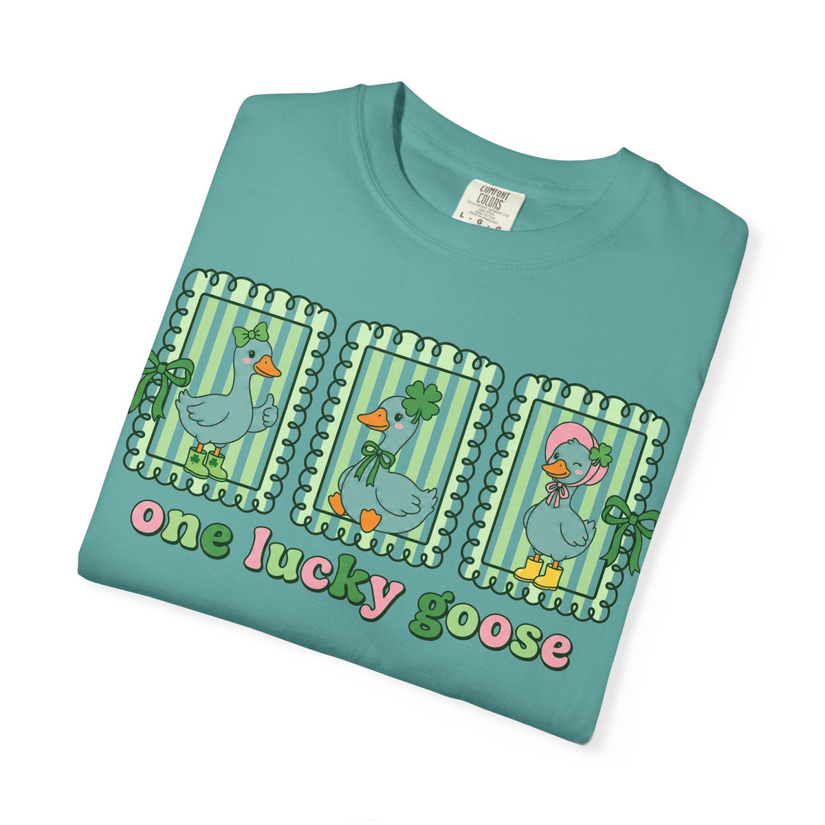 One Lucky Goose Framed Panels Shirt, Irish Goose Trio Tee, St Patricks Day Shirt, Funny Gift