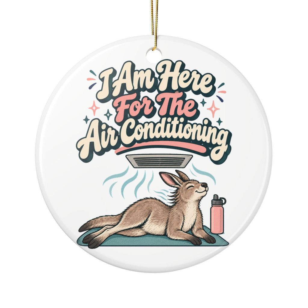 I Am Here For The Air Conditioning Ornament, Funny Gym Lover Gift for Him Her, Workout Christmas Gift, Christmas Ornament 2026