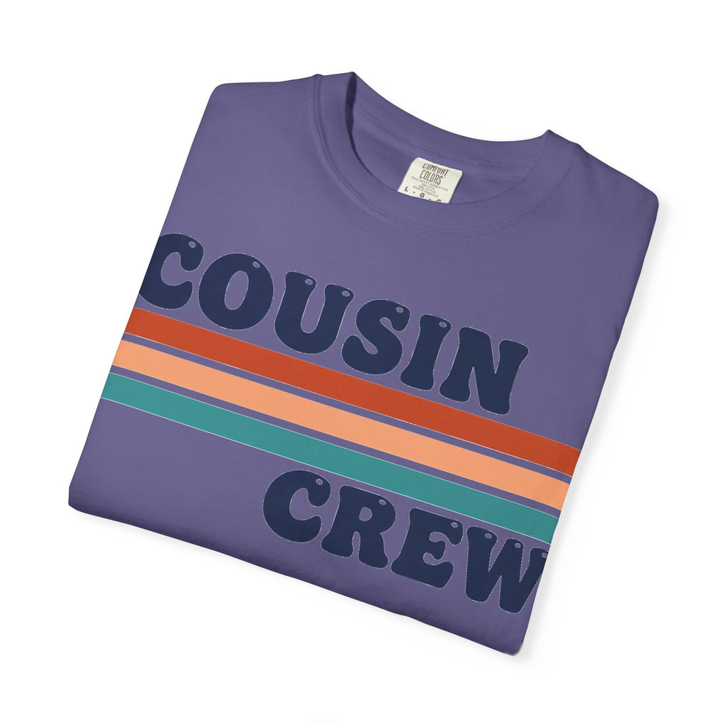 Cousin Crew Stacked Stripe Shirt, Vintage Stripe Family Tee, Matching Cousin Shirt, Reunion Gift