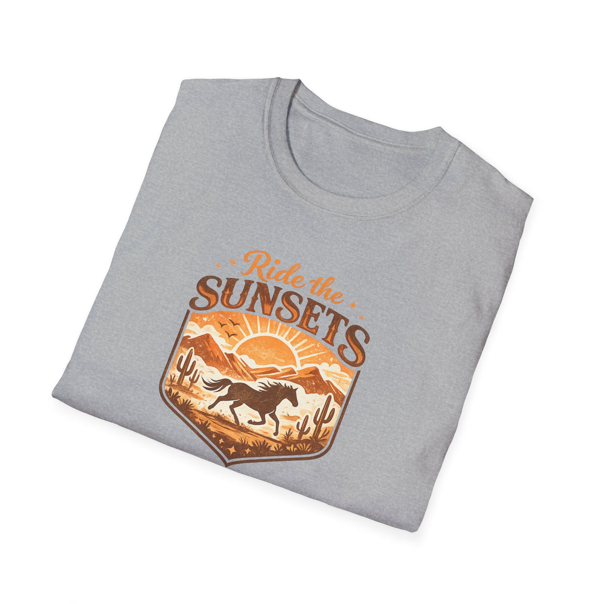 Ride The Sunsets Shirt, Retro Western Horse Tee, Cowgirl Gift