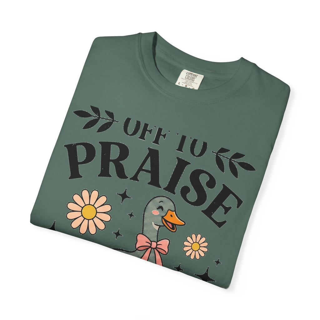 Off To Praise The Lord Shirt, Funny Christian Goose Tee, Daisy Church Shirt, Faith Gift