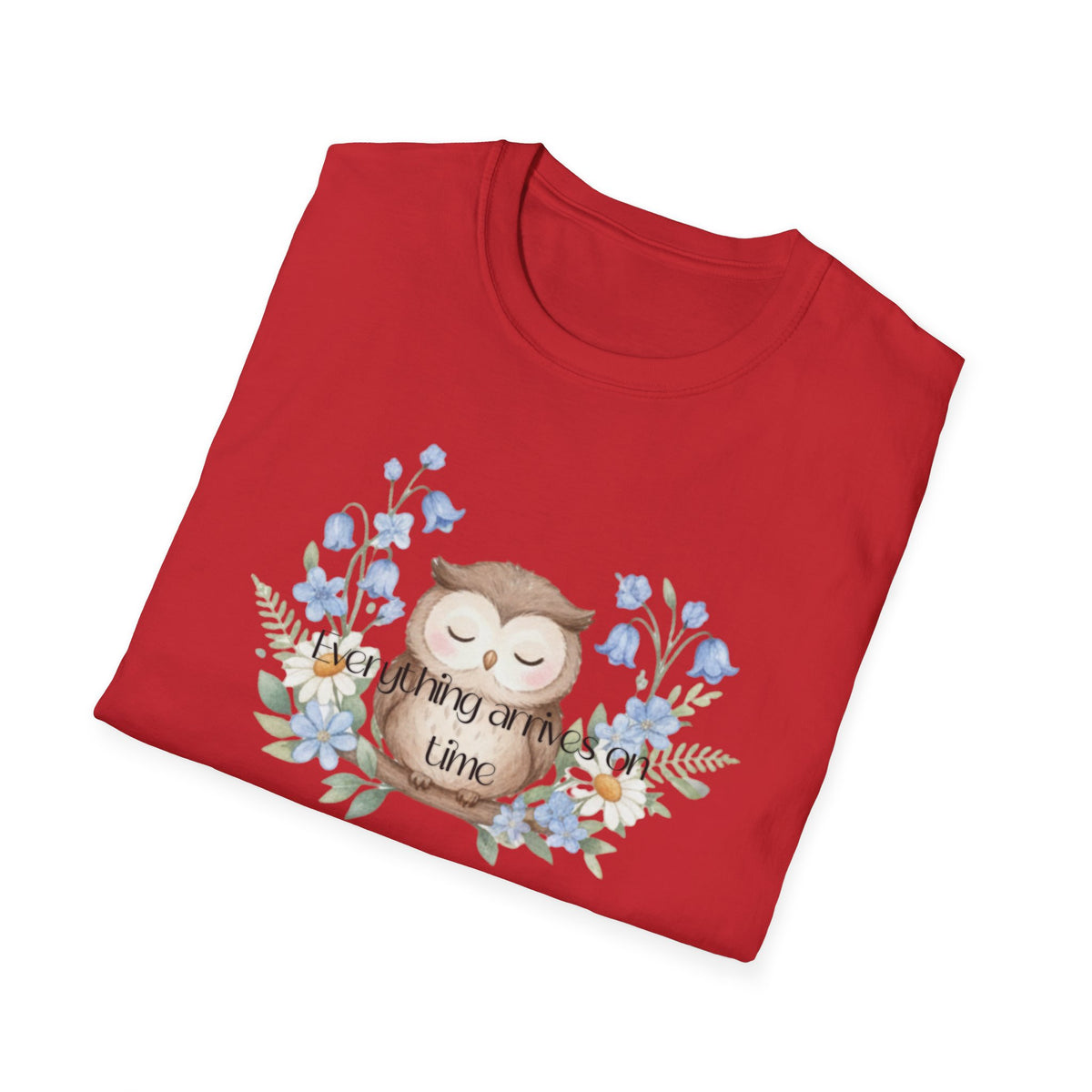Owl Reading Time T-Shirt — Cute Floral Booklover Tee