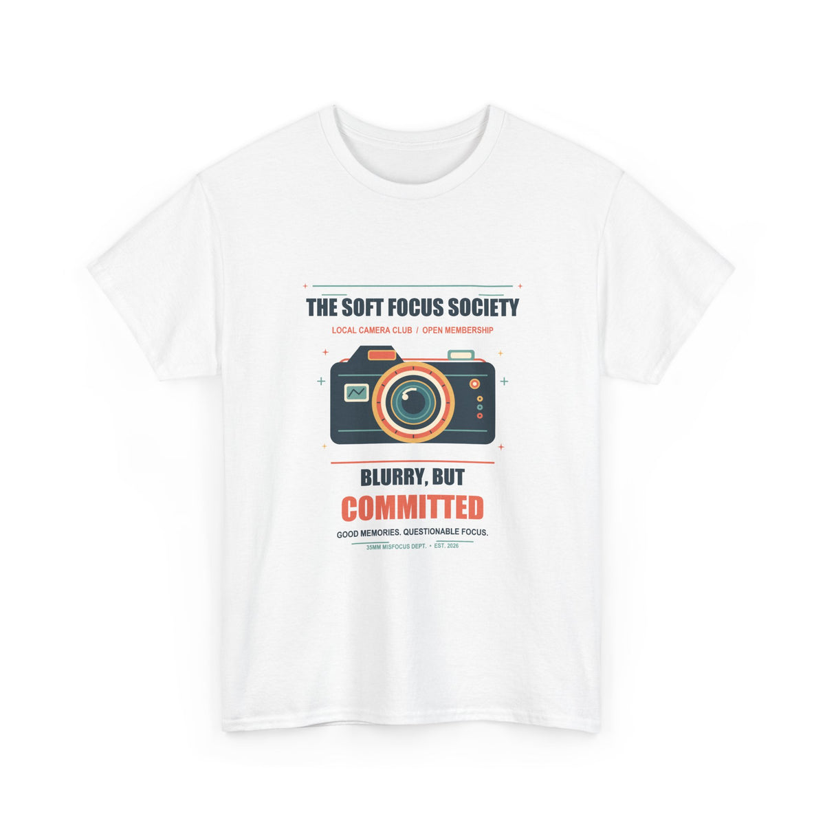Soft Focus Society Camera Club T-Shirt — Blurry, But Committed