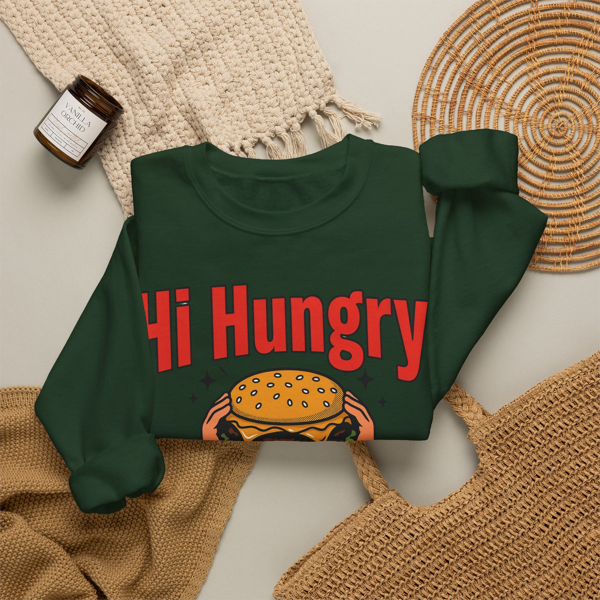 Funny Dad Sweatshirts Hi Hungry I'm Dad | Funny Dad Sweatshirt | Sarcastic Quote Sweatshirt | Gift